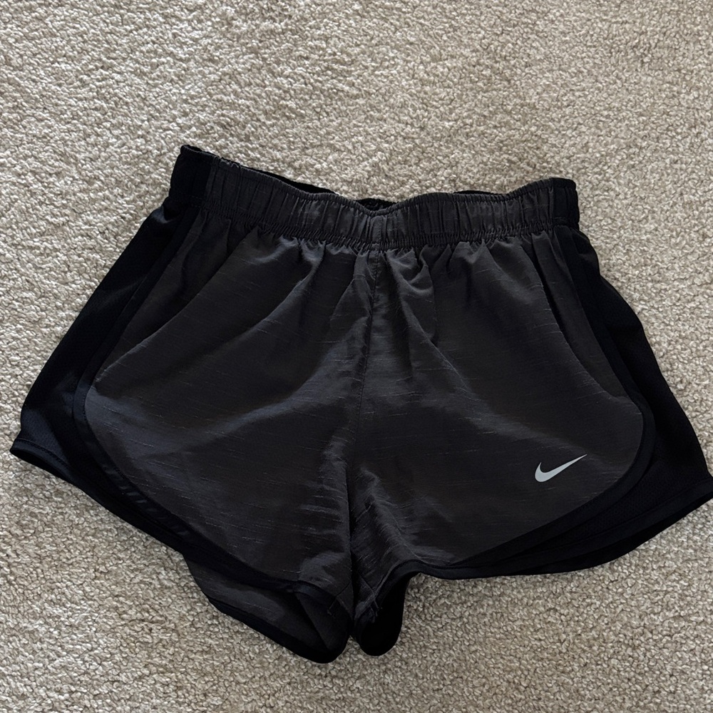 Nike Women's Charcoal and Black Athletic Shorts